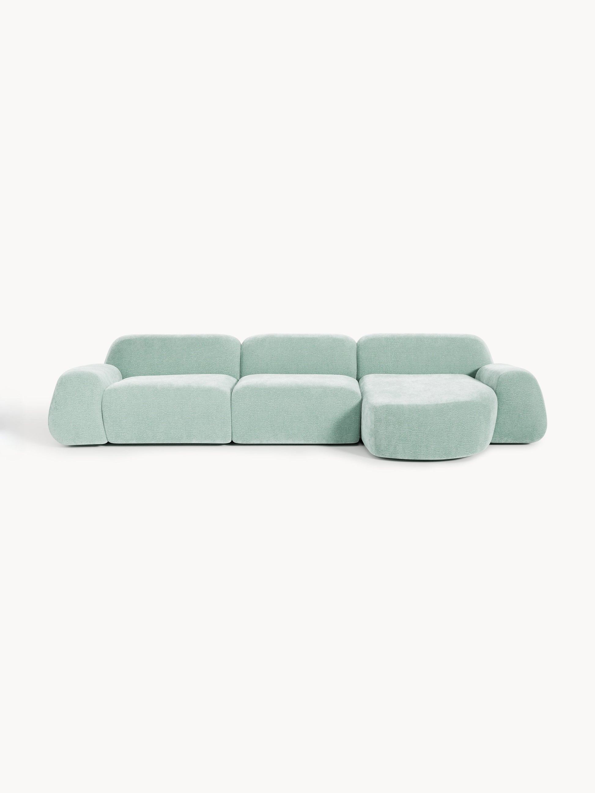 Draggery Wolke Modular Corner Sofa with Teddy Cover, 4-Seater