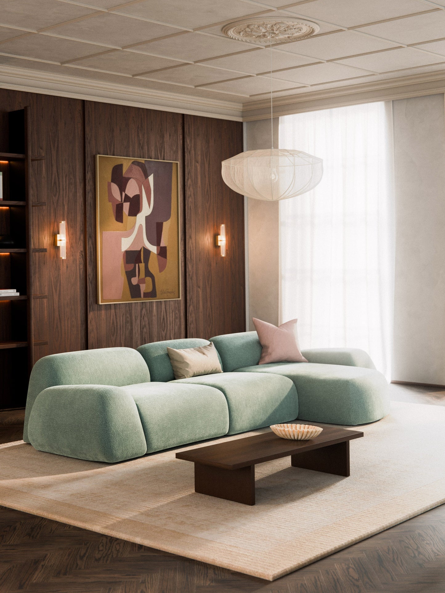Draggery Wolke Modular Corner Sofa with Teddy Cover, 4-Seater