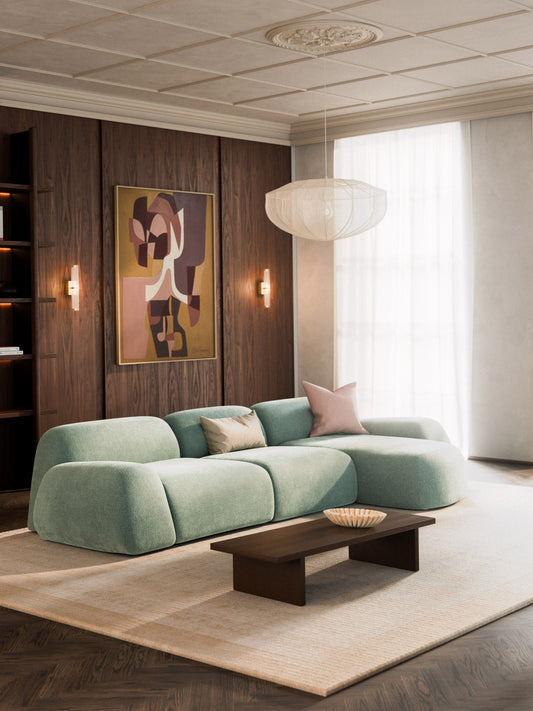 Draggery Wolke Modular Corner Sofa with Teddy Cover, 4-Seater
