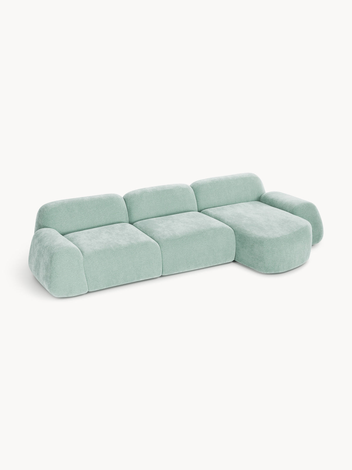 Draggery Wolke Modular Corner Sofa with Teddy Cover, 4-Seater