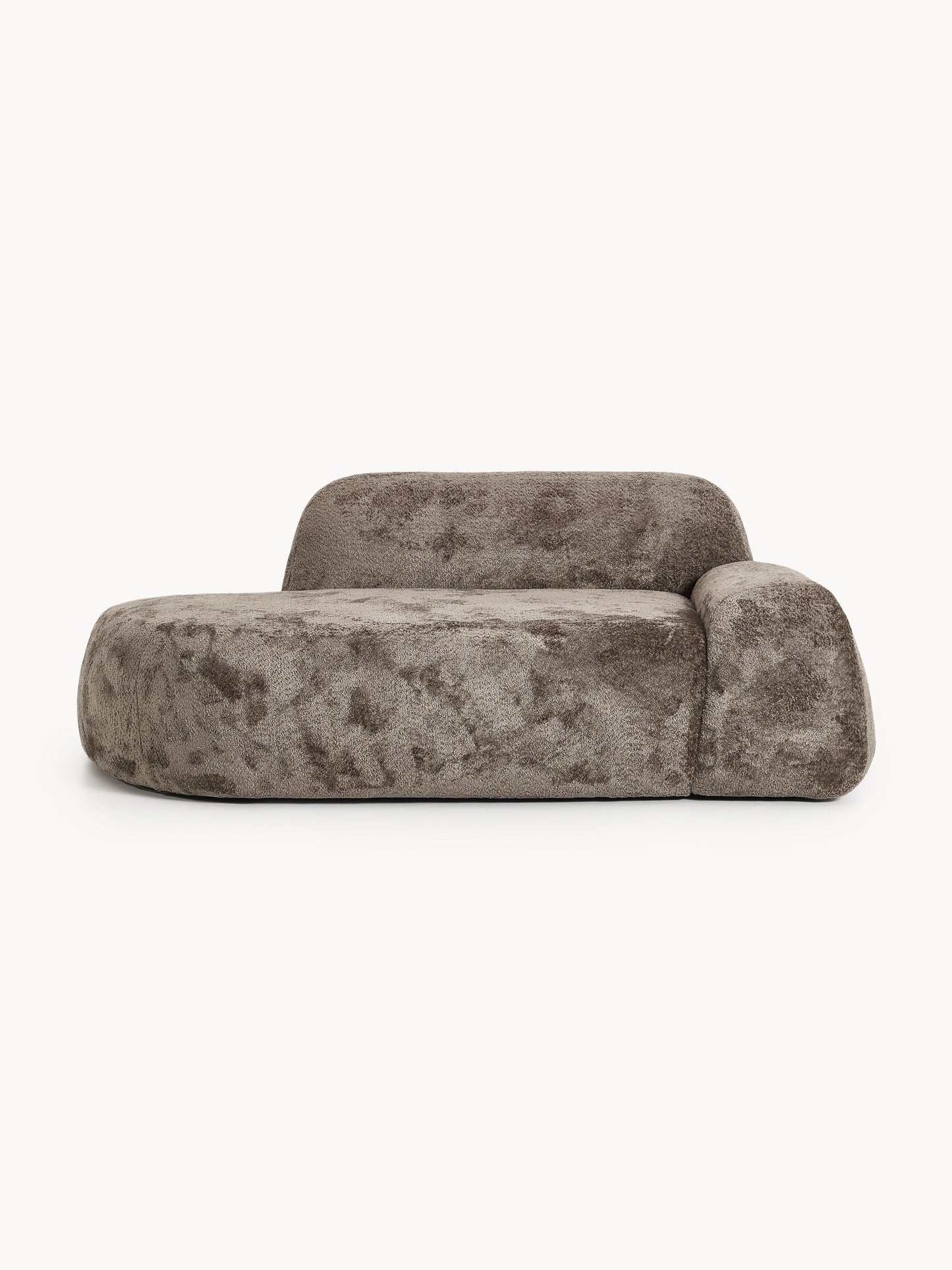 Draggery Wolke Sofa with Teddy Bouclé Cover and Chaise Longue, 2-Seater