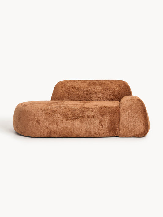 Draggery Wolke Sofa with Teddy Bouclé Cover and Chaise Longue, 2-Seater