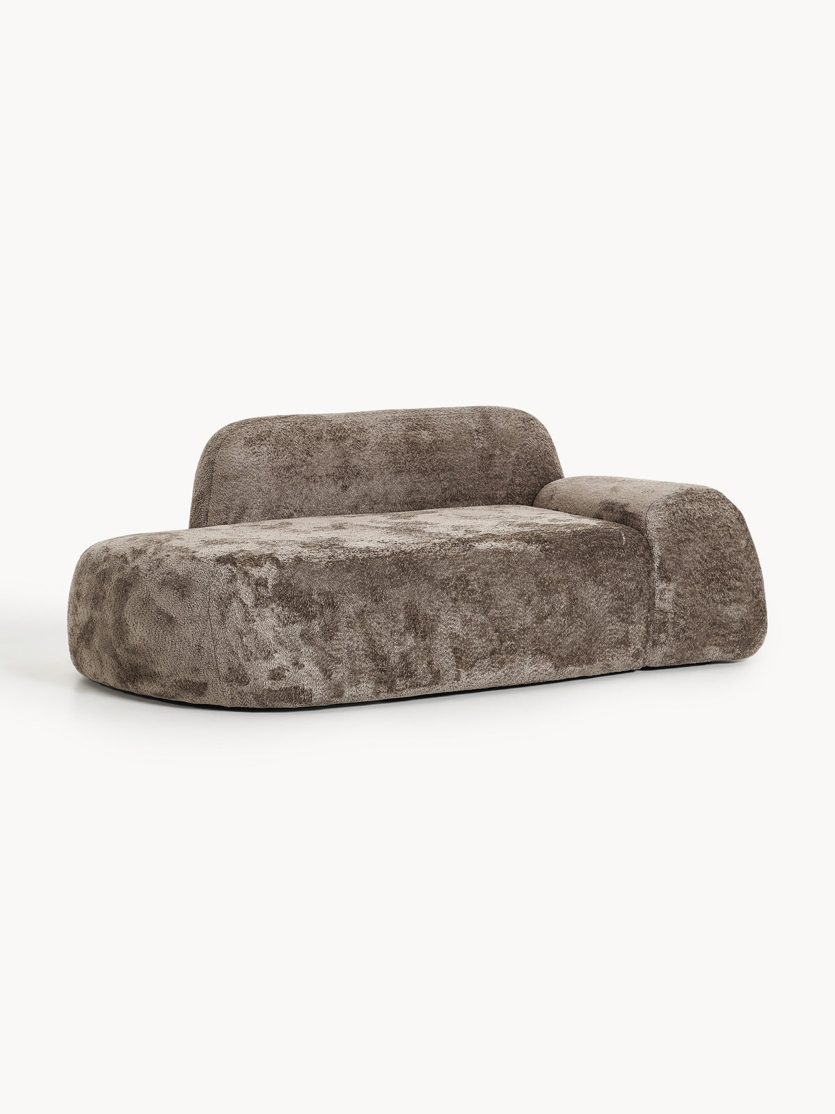 Draggery Wolke Sofa with Teddy Bouclé Cover and Chaise Longue, 2-Seater