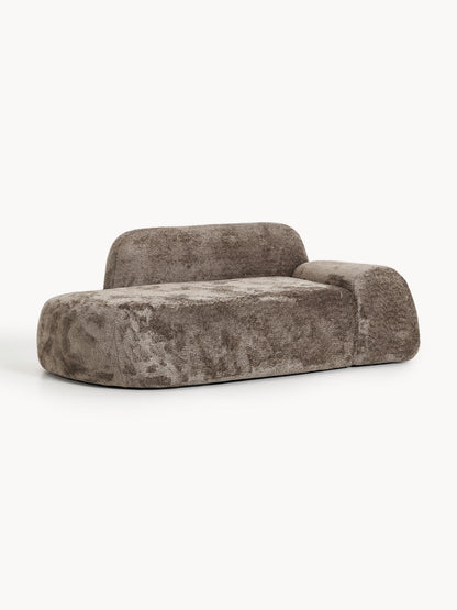 Draggery Wolke Sofa with Teddy Bouclé Cover and Chaise Longue, 2-Seater