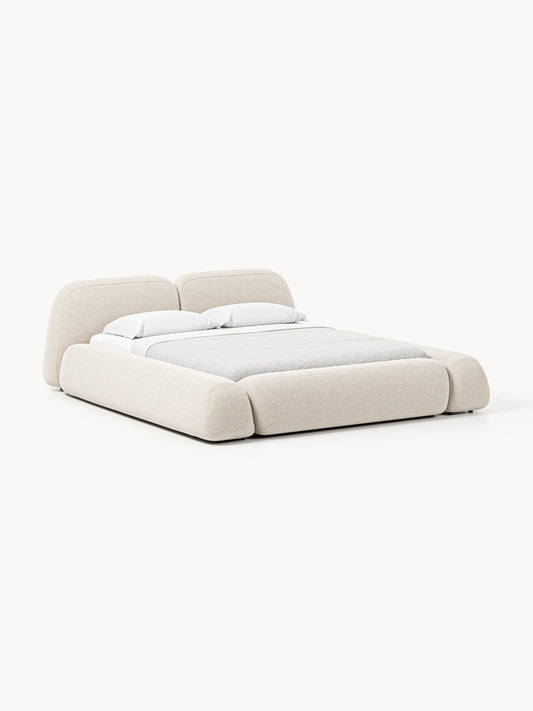 Draggery Wolke Upholstered Bed with Storage, Bouclé