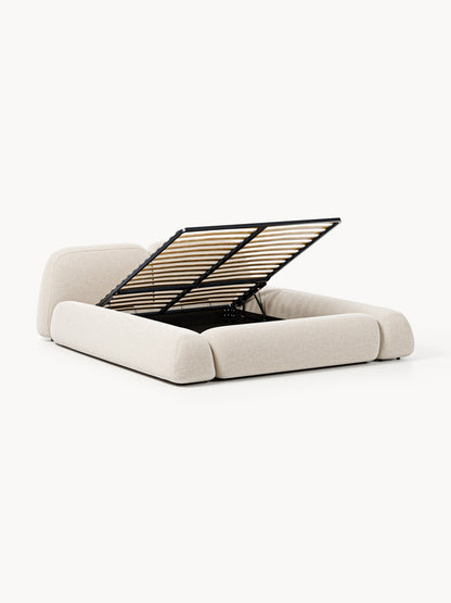 Draggery Wolke Upholstered Bed with Storage, Bouclé